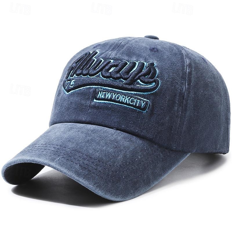 Herr Basebollkeps Solhatt Trucker Hat Svart Gul Bomull Broderad Mode Ledigt Gata Dagligen Bokstav Justerbara Solskyddskräm Andningsfunktion 2025 - €6.99 –P5