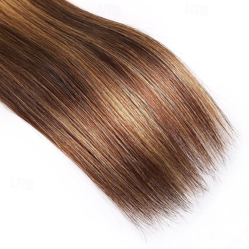 p4/27 evidenziano 3 pacchi di capelli umani lisci con chiusura in pizzo capelli umani remy del 2025 a $227.59 –P4
