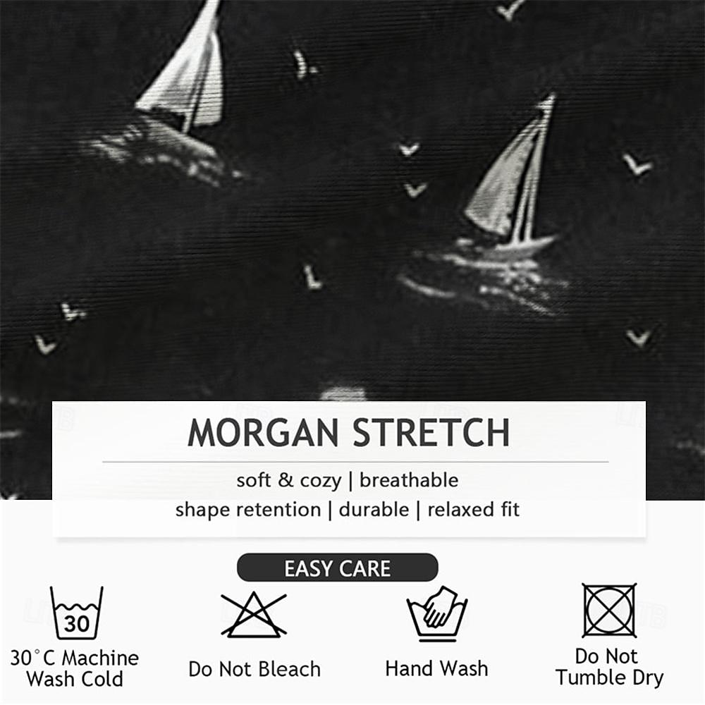 Herren Segelboot Anzughosen Mittlere Taillenlinie Business-Casual Formal Hochzeit Alltagskleidung Tasche Hose mit geradem Bein Sommer Frühling Herbst 3D-Druck Schwarz Weiß 2025 - $29.99 –P3