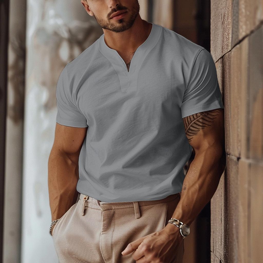 Ανδρικά Μπλουζάκι Κοντομάνικο Λαιμόκοψη Υ Καλοκαίρι Σκέτο Αθλήματα Μοντέρνα Ελαφριά Κλασσικό στυλ Διακοπές Causal Αργίες Μπλε Απαλό Μαύρο Λευκό Κορυφαίο μπλουζάκι για άνδρες 2025 - $16.49 –P10