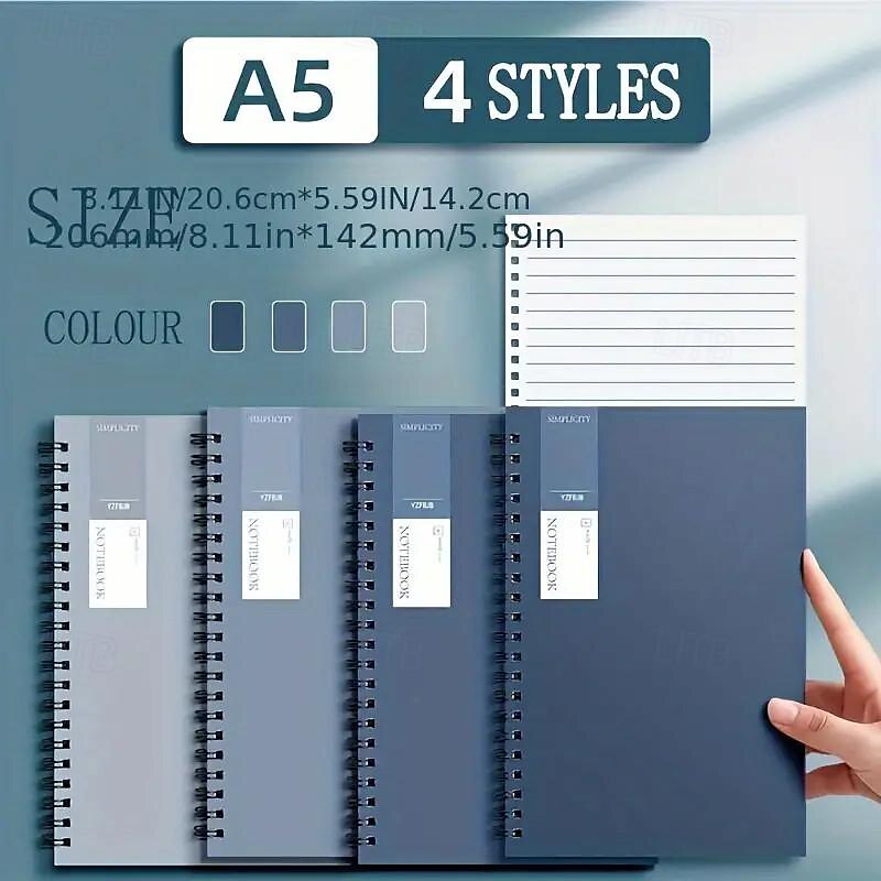 4 Notebooks With Thickened A5 Coil Simple Notepad High Appearance Horizontal Loose-leaf Book Exercise Book 2025 - $12.99 –P1