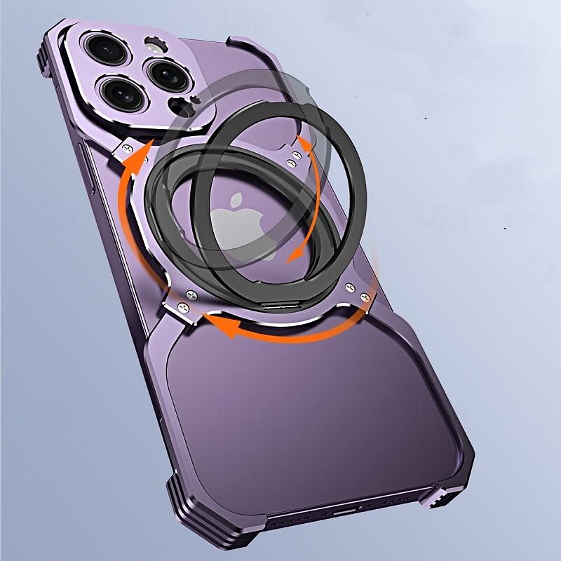 teléfono Funda Para iPhone 16 15 14 Pro Max iPhone 13 Pro Max Funda Trasera Magnética Soporte de carga inalámbrica Antigolpes Gradiente de Color TPU Metal 2025 - $27.99 –P8