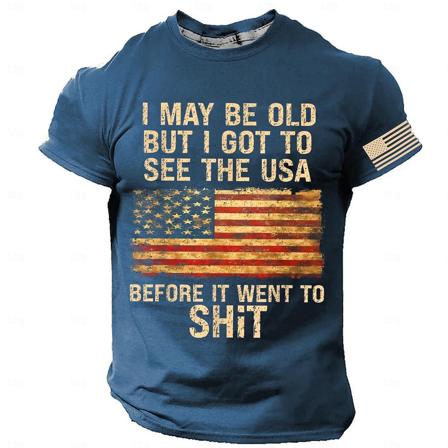 Święto Weteranów Męski Patriotyczny Weteran Amerykańska Flaga T-shirt Krótki Rękaw T-shirt 3D Druk Koszulka z Okrągłym Dekoltem Styl Uliczny Impreza Urodzinowa Ulica Czarny Niebieski Zielony Lato 2025 - $15.99 –P1