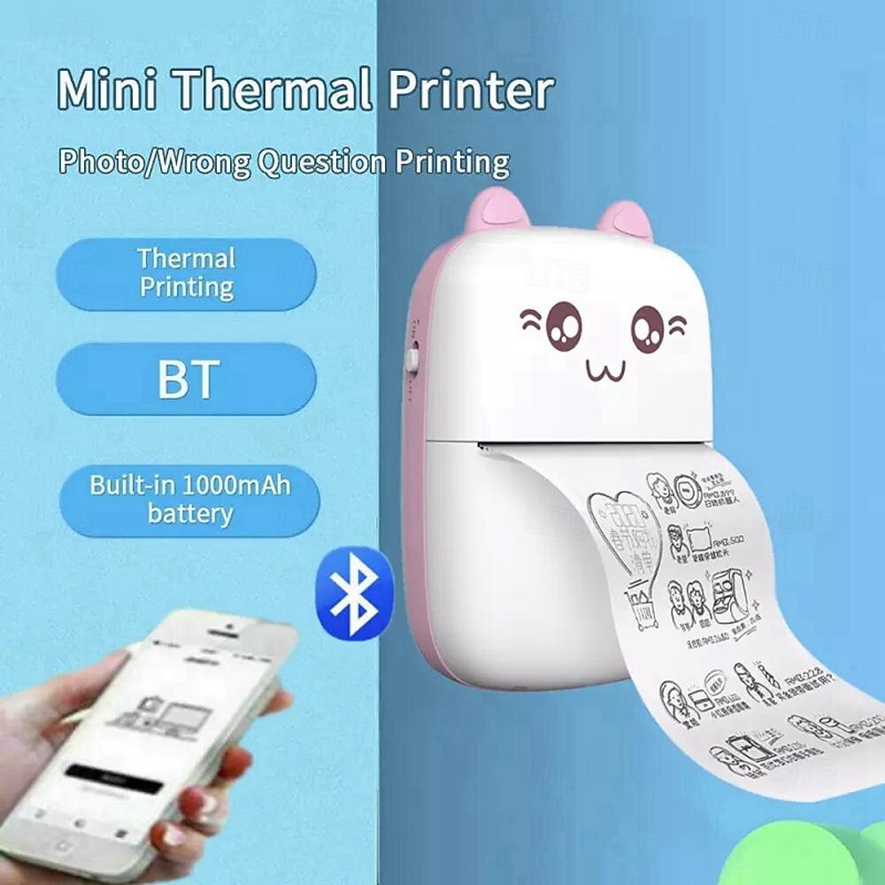 Mini Portable Pocket Mobile Thermal Printer Smart Inkless Printing Stickers Label Photo Wireless Bluetooth Printer 2025 - $33.99 –P14