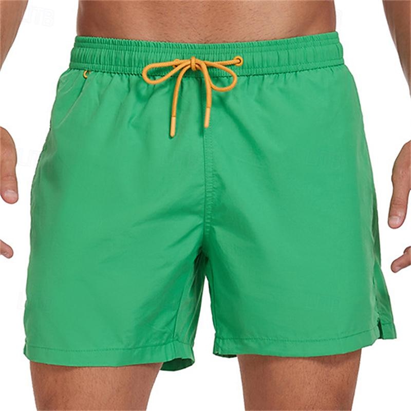Hombre Pantalones de Surf Pantalones de Natación Boxers de Natación Correa Cintura elástica Plano Comodidad Secado rápido Corto Festivos Playa Fin de semana Moda Casual Azul cielo Sandía Roja 2025 - $21.99 –P7