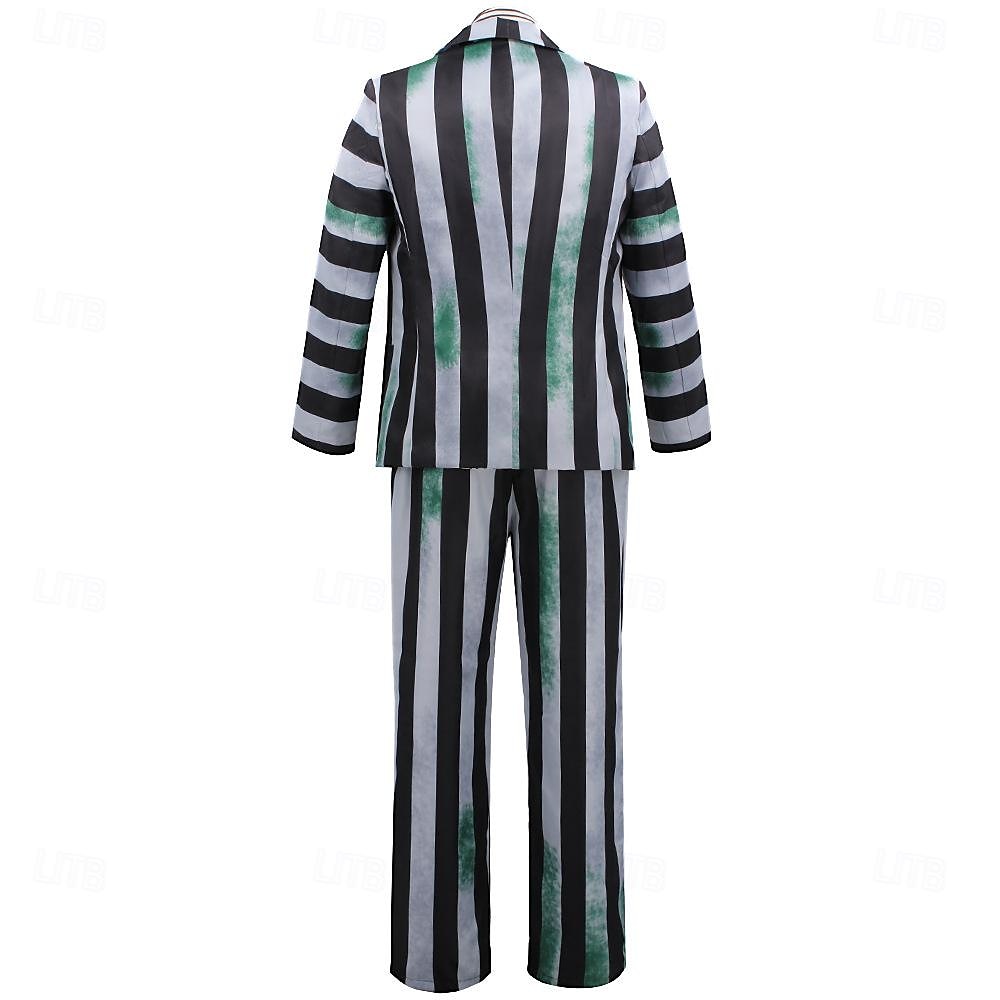 Beetlejuice 2 Horrorfilm Käfersaft Anzüge & Blazer Erwachsene Herren Cosplay-Kostüm Party / Abend Karneval Einfaches Karnevalskostüm 2025 - $88.99 –P5