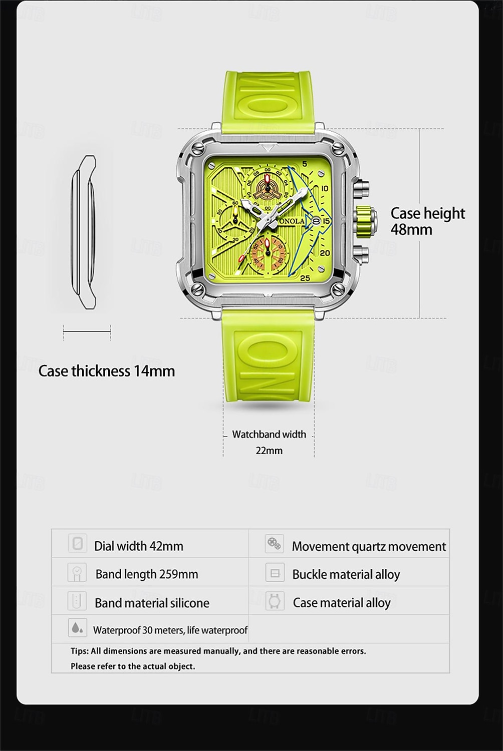 ONOLA Men Quartz Watch Creative Fashion Casual Wristwatch Luminous Calendar Waterproof Decoration Silicone Gel Watch 2025 - $52.99 –P10