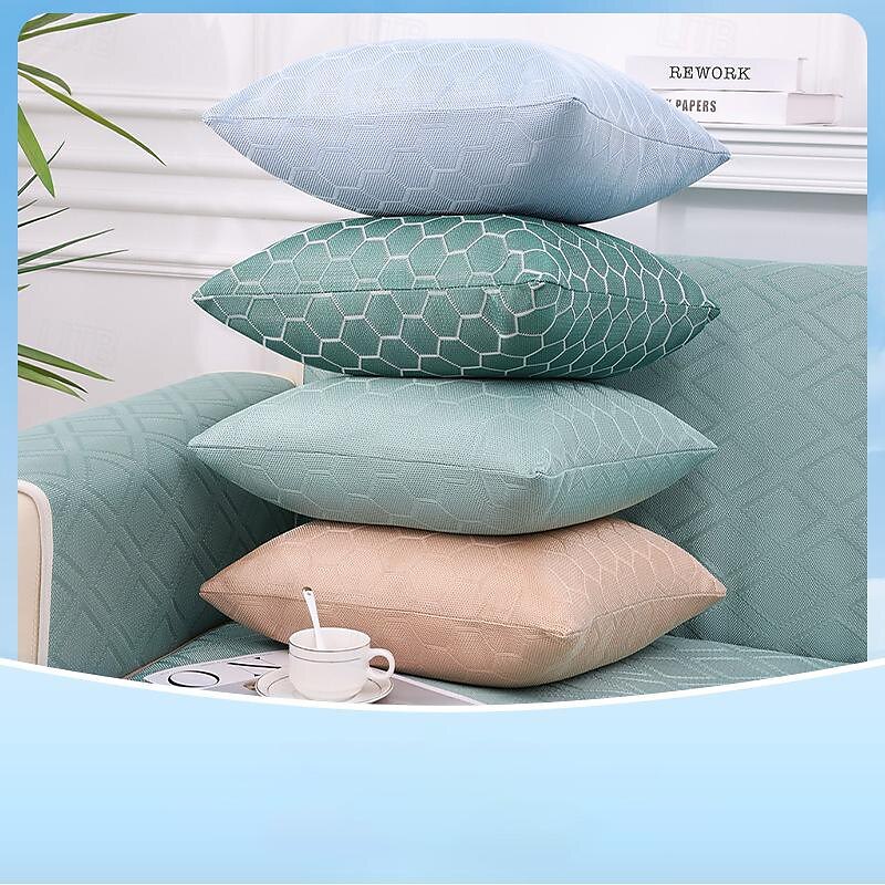 The New Double-Sided Ice Silk Pillow Geometric Hexagonal Summer Ice Back Pillow Sofa Living Room 2025 - $18.99 –P3
