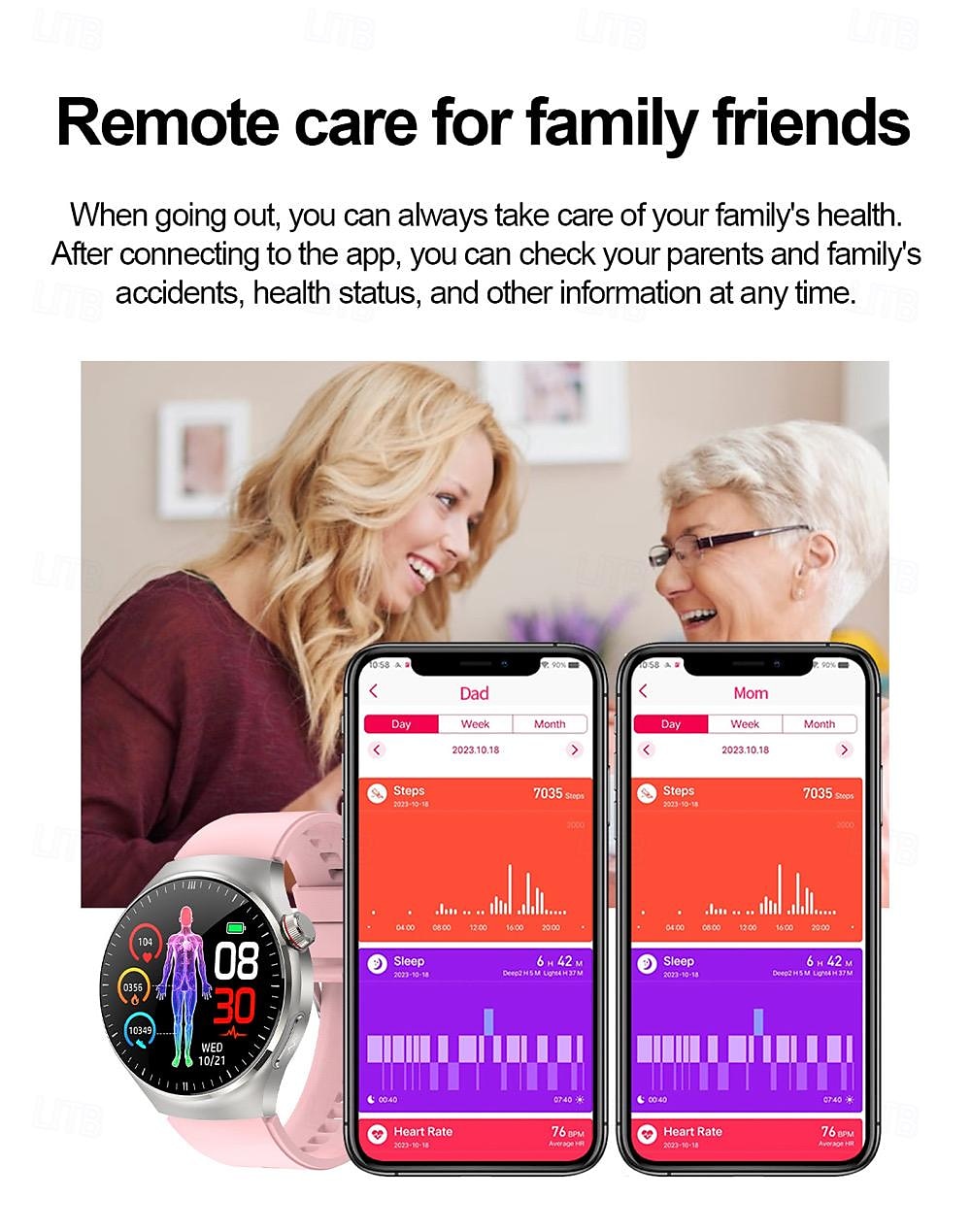 2025年 696 TK26 スマートウォッチ 1.43 インチ スマート·ウォッチ ブルートゥース ECG + PPG 歩数計 着信通知 と互換性があります Android iOS 女性 男性 ハンドフリーコール メッセージ受信通知 IP 67 52mmウォッチケース コレクション – $78.99 –P20