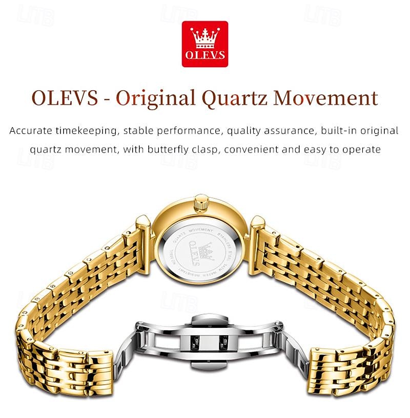 New Olevs Olevs Brand Fashion Women'S Quartz Watch Simple Fashion Trend Travel Sports Leisure Waterproof Steel Belt Women'S Wristwatch 2025 - $28.99 –P2