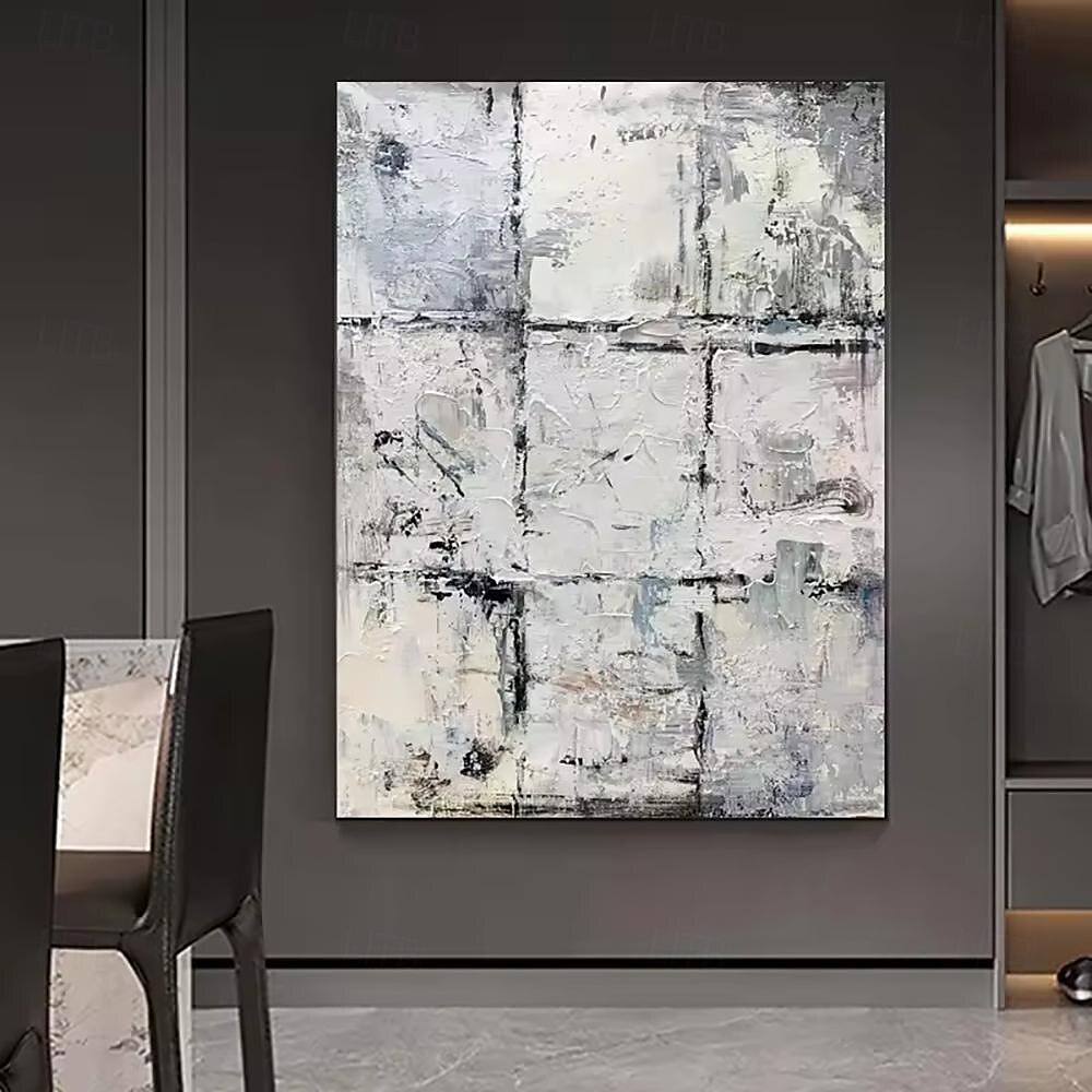 picturi în ulei realizate manual, pânză, artă de perete, decorare modernă, simplitate, alb-negru, abstract pentru decorarea casei, laminată, fără rame, pictură neîntinsă 2025 - $50.99 –P3