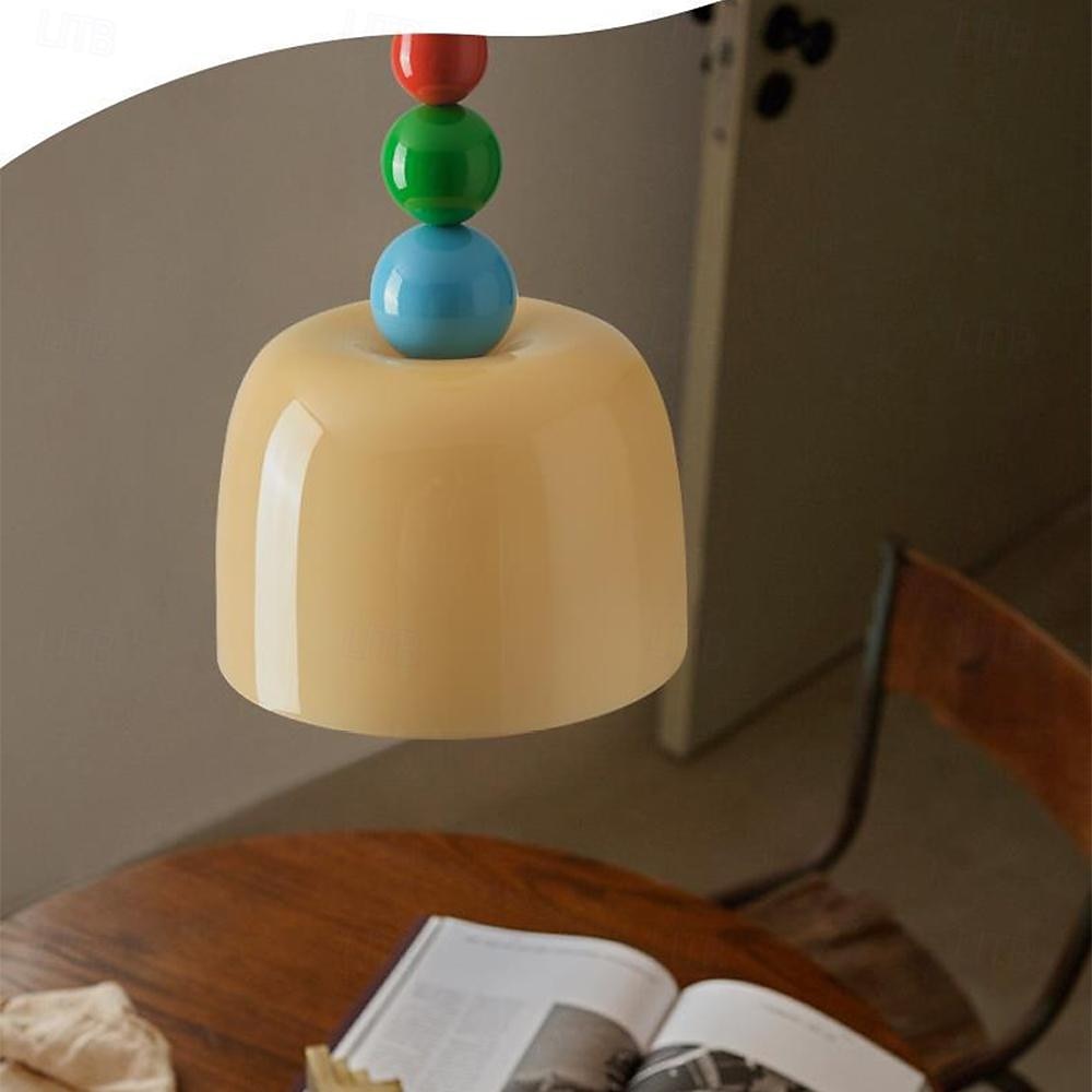 suspension led lumière 3 couleurs 19,5 cm 1 lumière créative en forme de chapeau lampe suspendue en verre abat-jour encastré plafonniers lustre de style minimaliste nordique étude de chevet chambre de 2025 ? $168.99 –P2