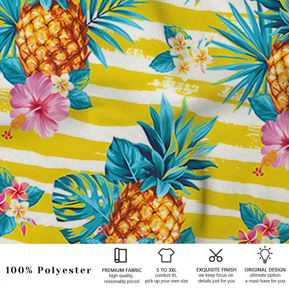 Herren Frucht Ananas Zitronengelb Badehosen Badeshorts Boardshorts Mittlere Taille Mode Designer Surfen Ferien Strand Tasche Kordelzug Elastischer Bund Designer Bekleidung 2025 - $19.99 –P5