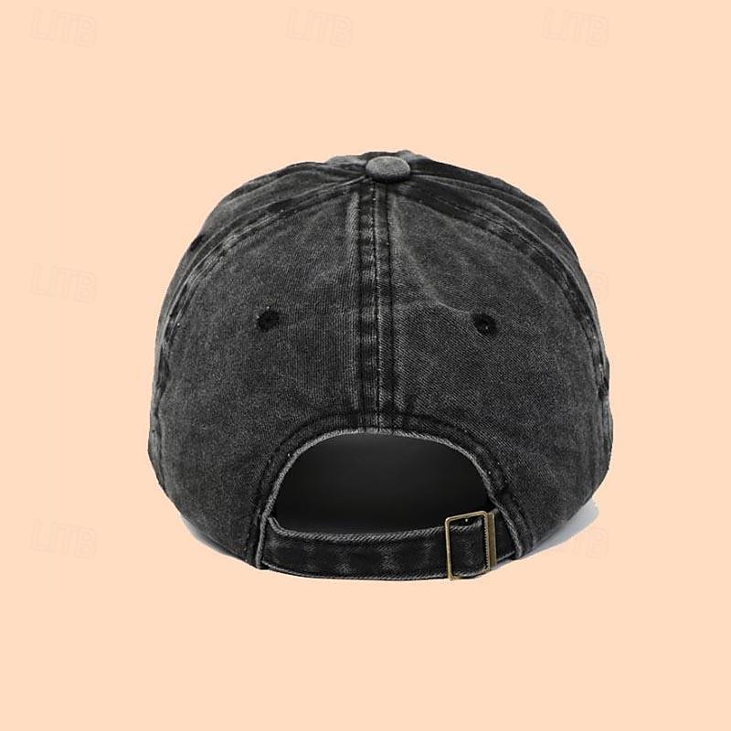 Herr Basebollkeps Solhatt Trucker Hat Svart Vin Bomull Broderad Mode Ledigt Gata Dagligen Bokstav Justerbara Solskyddskräm Andningsfunktion 2025 - $8.99 –P8