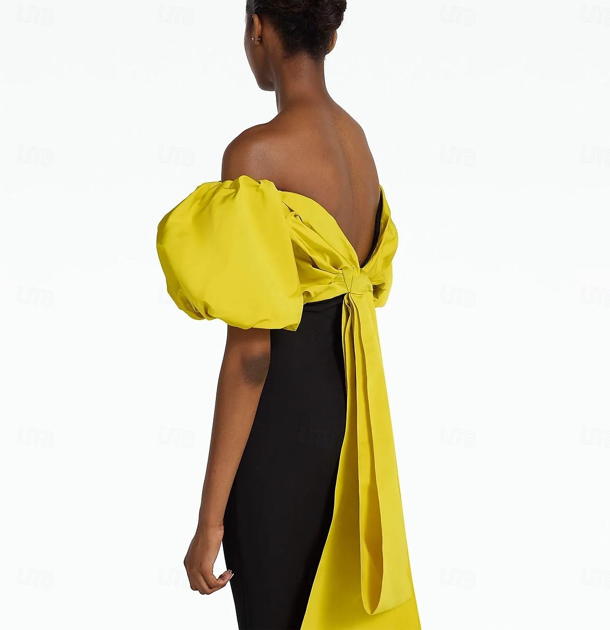 Schlauch Abendkleid Elegantes Kleid Formal Sweep  Brush Zug Ärmellos Juwel-Hals Stretch-Crepé mit Schleife(n) 2025 - $168.99 –P2