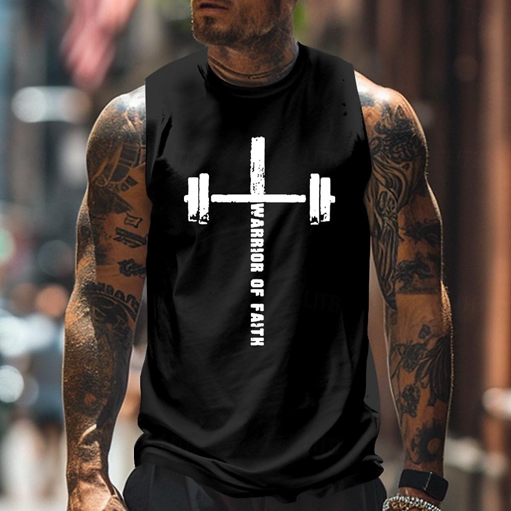 Męskie Ciężarek Kamizelka Top Bez rękawów Podkoszulek Druk 3D Półgolf Koszula Sport Moda Codzienny Siłownia Czarny Biały Khaki Lato Wiosna Odzież S M L XL XXL XXXL 2025 - AU $27.09 –P2