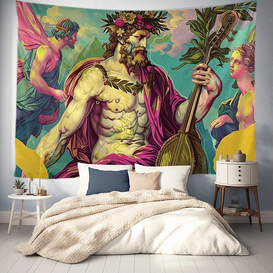 Apollo deus trippy mitologia grega pendurado tapeçaria arte da parede grande tapeçaria mural decoração fotografia pano de fundo cobertor cortina casa quarto sala de estar decoração de 2025 por $16.99 –P13