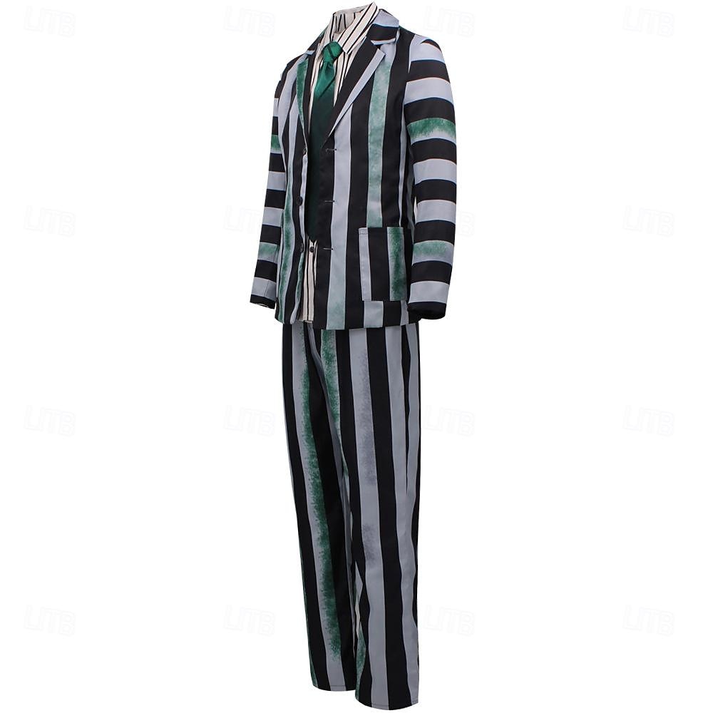 Beetlejuice 2 Horrorfilm Käfersaft Anzüge & Blazer Erwachsene Herren Cosplay-Kostüm Party / Abend Karneval Einfaches Karnevalskostüm 2025 - $88.99 –P4