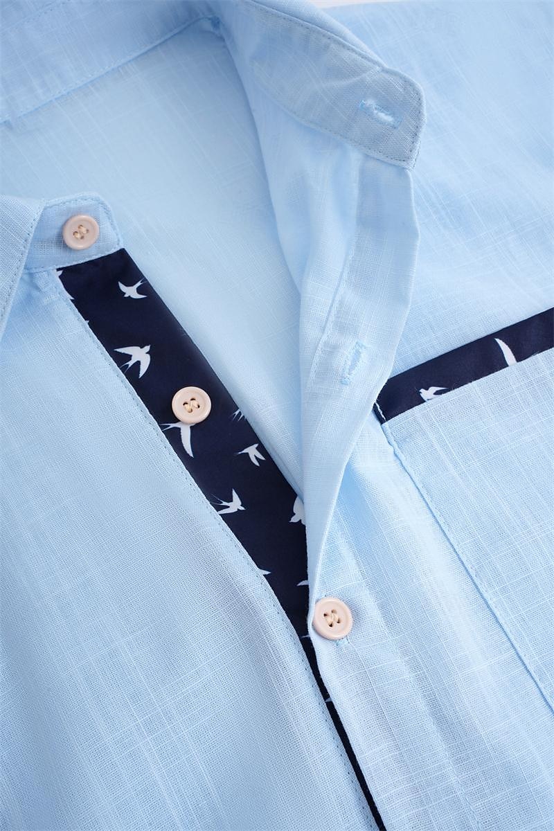 Miesten pellava paita Kesä paita Ranta-asut Button Up paita Raidoitettu Loma Curise Valkoinen Sininen Apila Khaki Lyhythihainen Kauluskäänne Kevät kesä Vaatetus Perus 2025 - $21.99 –P1
