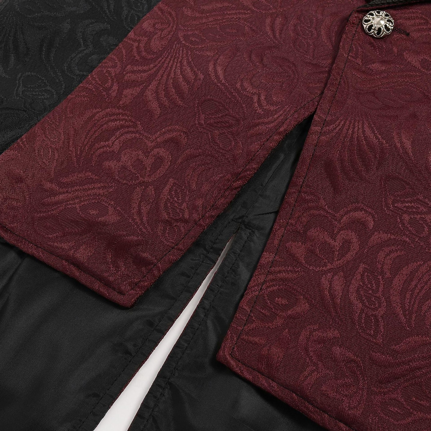 Retro Vintage Medieval Renaissance Vest Tailcoat Ren Faire Prince Knight Ritter Nobleman Jacquard Men's Steampunk Halloween Carnival Masquerade Party / Evening Adults Vest 2025 - $41.99 –P10