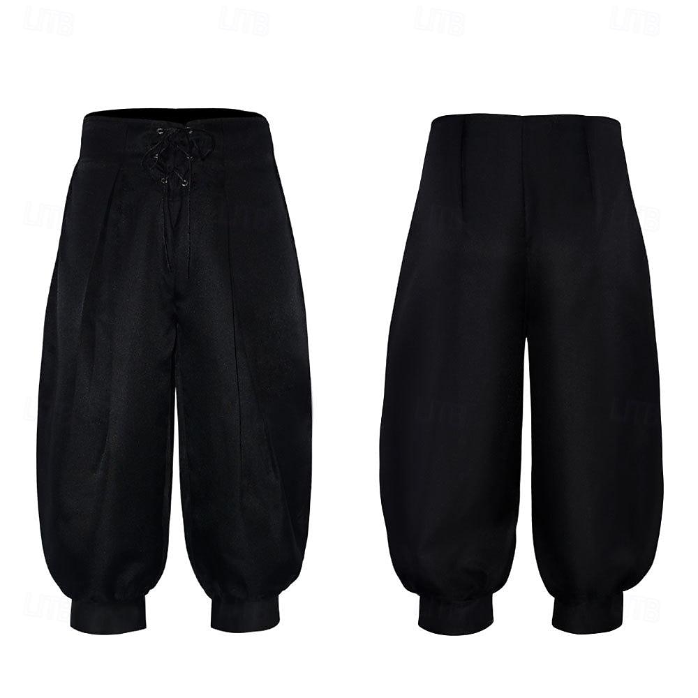 Retro Vintage Mittelalterlich 17. Jahrhundert Maskerade Piratenhose Pirat Wikinger Kostüm Herren Keltisch Seeräuber Halloween Karneval Maskerade Party / Abend Erwachsene Hose 2026 - $35.99 –P2