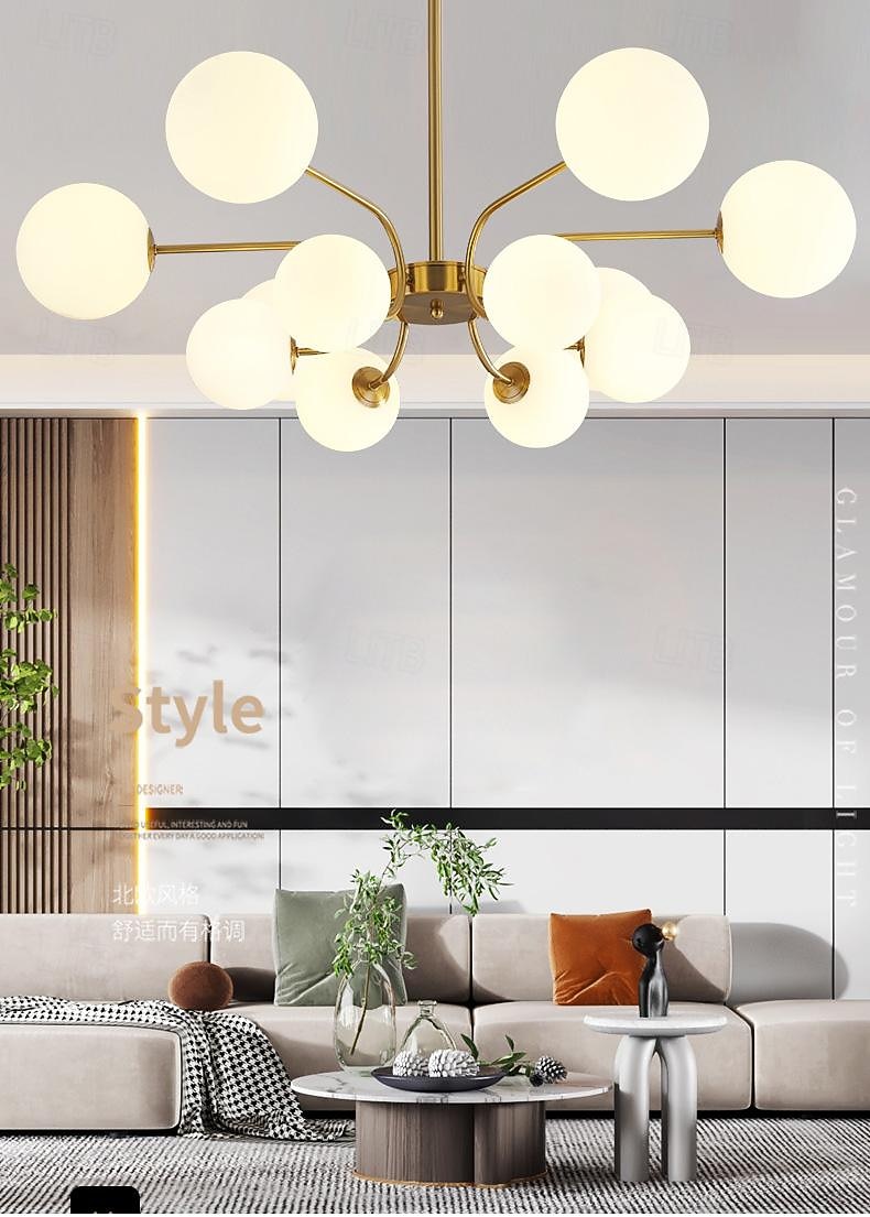 lampada a sospensione a led 90/115 cm 12/16 luci e27 nordico moderno sputnik illuminazione a sospensione della metà del secolo lampada da soffitto in metallo per cucina sala da pranzo soggiorno del 2025 a $499.99 –P1