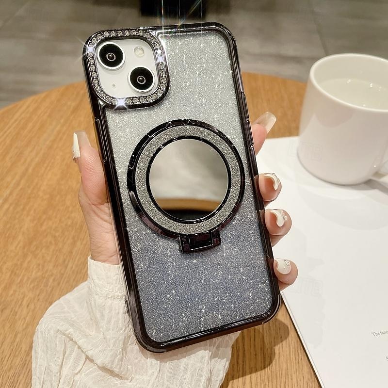 2025年 電話 ケース 用途 iPhone 17 Pro Max 17 Air 16 15 14 Pro Max Plus 13 12 11 Pro Max バックカバー スタンド付き ブリンブリングリッターシャイニー 耐衝撃 TPU 仕上げ コレクション – $9.99 –P7