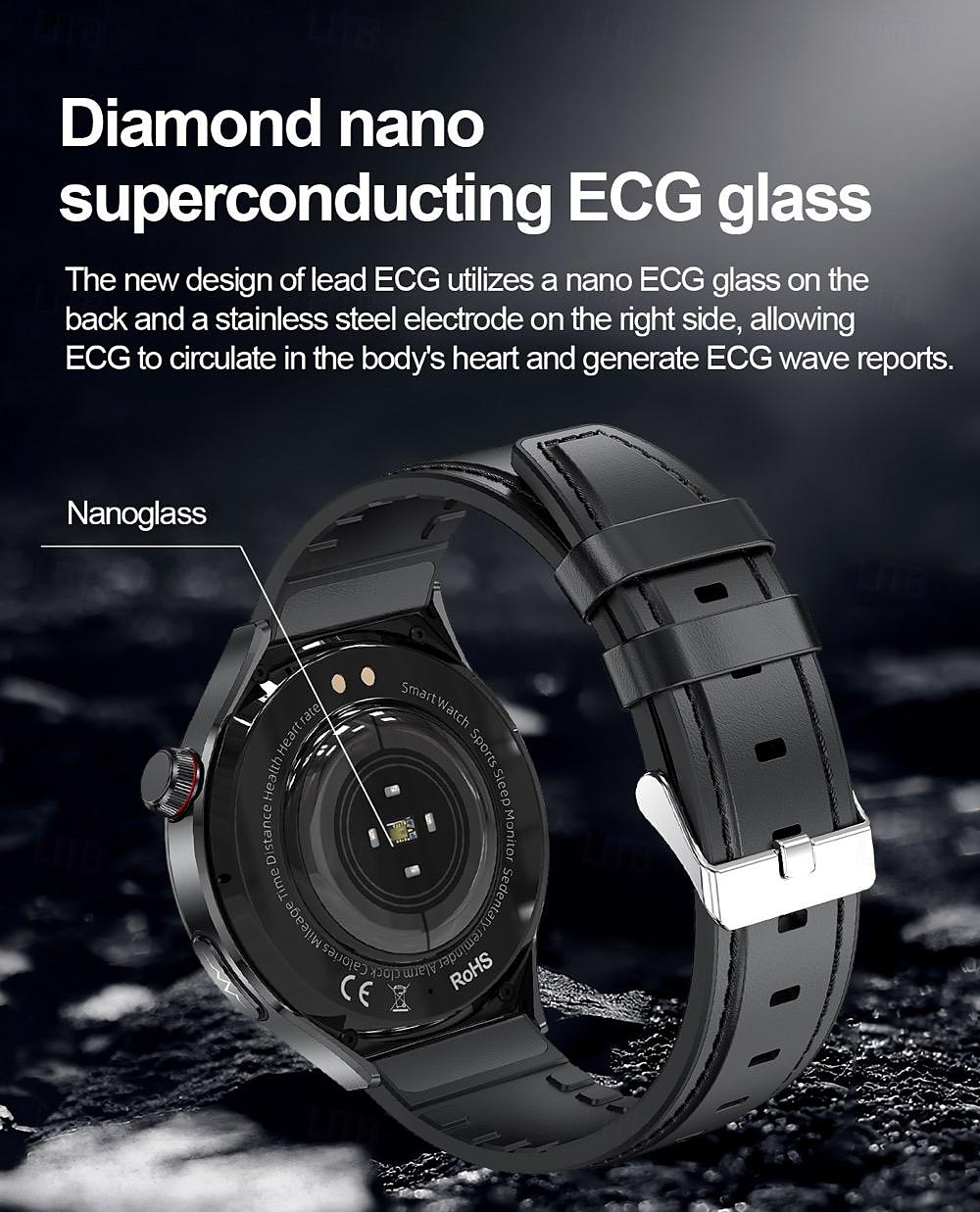 2025年 696 TK26 スマートウォッチ 1.43 インチ スマート·ウォッチ ブルートゥース ECG + PPG 歩数計 着信通知 と互換性があります Android iOS 女性 男性 ハンドフリーコール メッセージ受信通知 IP 67 52mmウォッチケース コレクション – $78.99 –P5