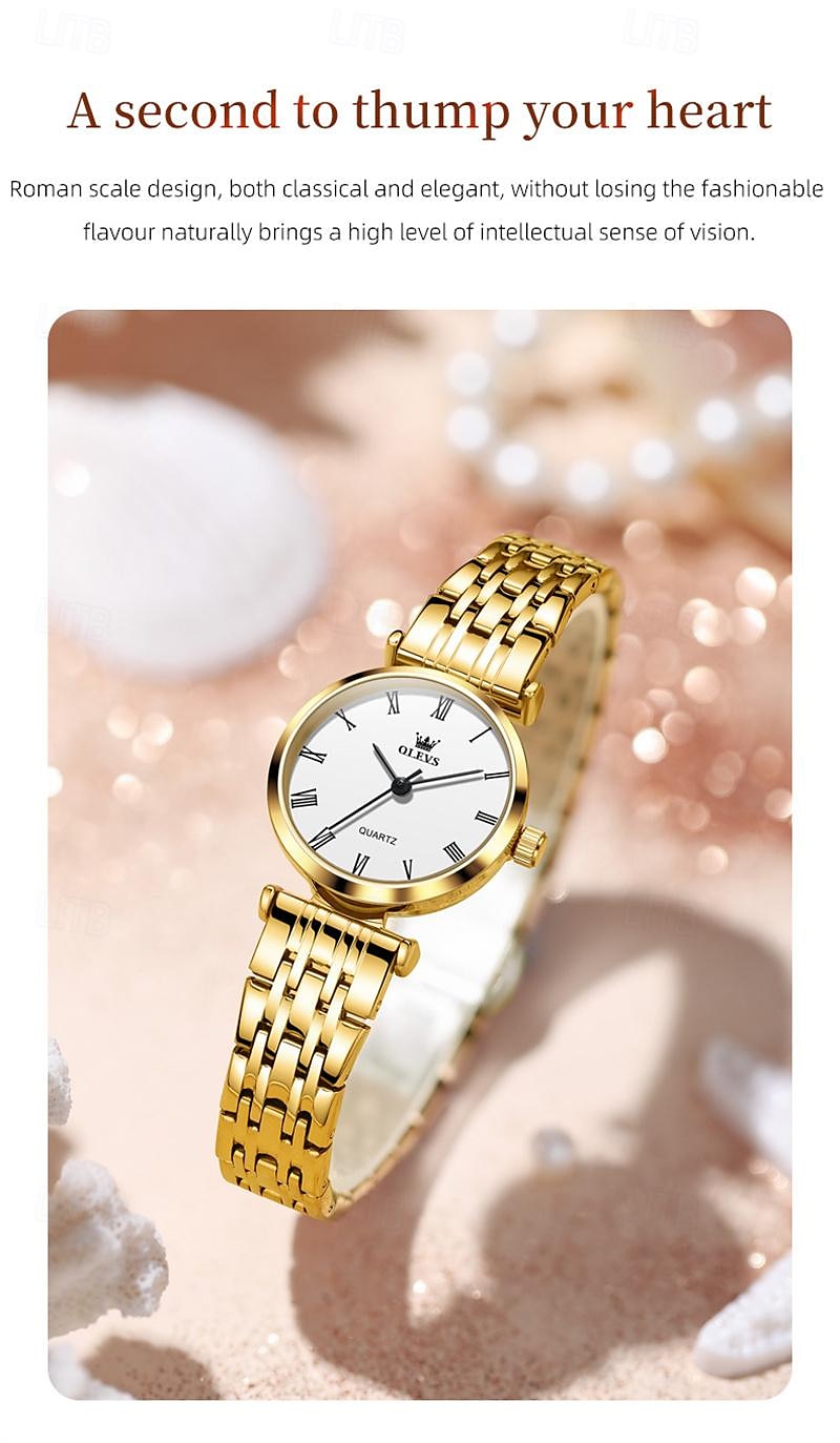 New Olevs Olevs Brand Fashion Women'S Quartz Watch Simple Fashion Trend Travel Sports Leisure Waterproof Steel Belt Women'S Wristwatch 2025 - $28.99 –P4