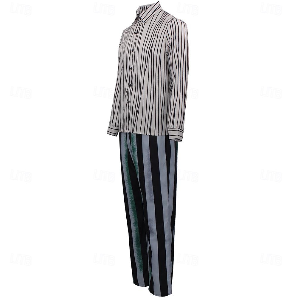 Beetlejuice 2 Horrorfilm Käfersaft Anzüge & Blazer Erwachsene Herren Cosplay-Kostüm Party / Abend Karneval Einfaches Karnevalskostüm 2025 - $88.99 –P8