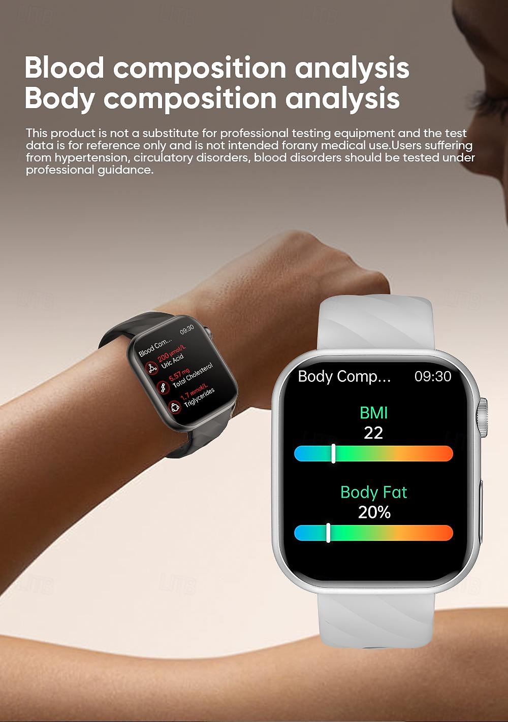 iMosi MT500 Smart Watch 1.97 inch Smartwatch Fitness Running Watch Bluetooth ECG+PPG Temperature Monitoring Pedometer Compatible with Android iOS Women Men Hands-Free Calls Waterproof Media Control 2025 - $74.99 –P5