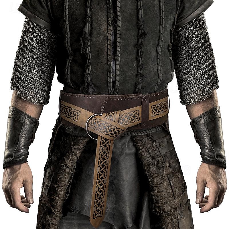 Punk y gótico Medieval Renacimiento Baile de Máscaras Cinturón Vikingo caballero celta Hombre Mujer Unisexo Vikingo Carnaval Mascarada Escenario Feria del Renacimiento LARP Adulto Cinturón 2025 - $32.99 –P5