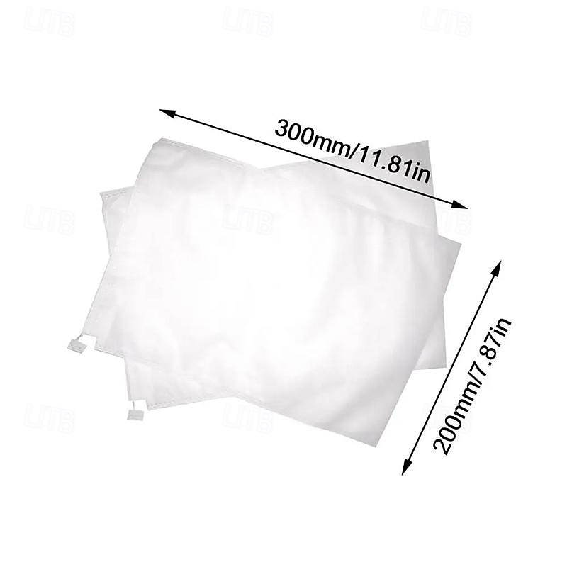 100ks bílých sáčků na ochranu ovoce 30x20cm/11,8x7,9 palce síťovaný sáček na ovoce se stahovací šňůrkou chránící zeleninu a ovoce před ptáky a škůdci netkaná textilie sáčky na pěstování jahod na 2025 - $15.49 –P2