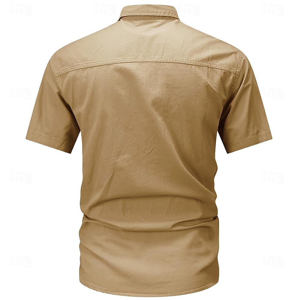 Homme Drapeau Drapeau Américain Imprimé Lettre Chemise de travail Chemise Western Chemise Cargo Manche Courte Style Western Tactique Mode Décontractée Sortir Été Col Rabattu Boutons Imprimé Noir Vert de 2025 ? $25.99 –P14