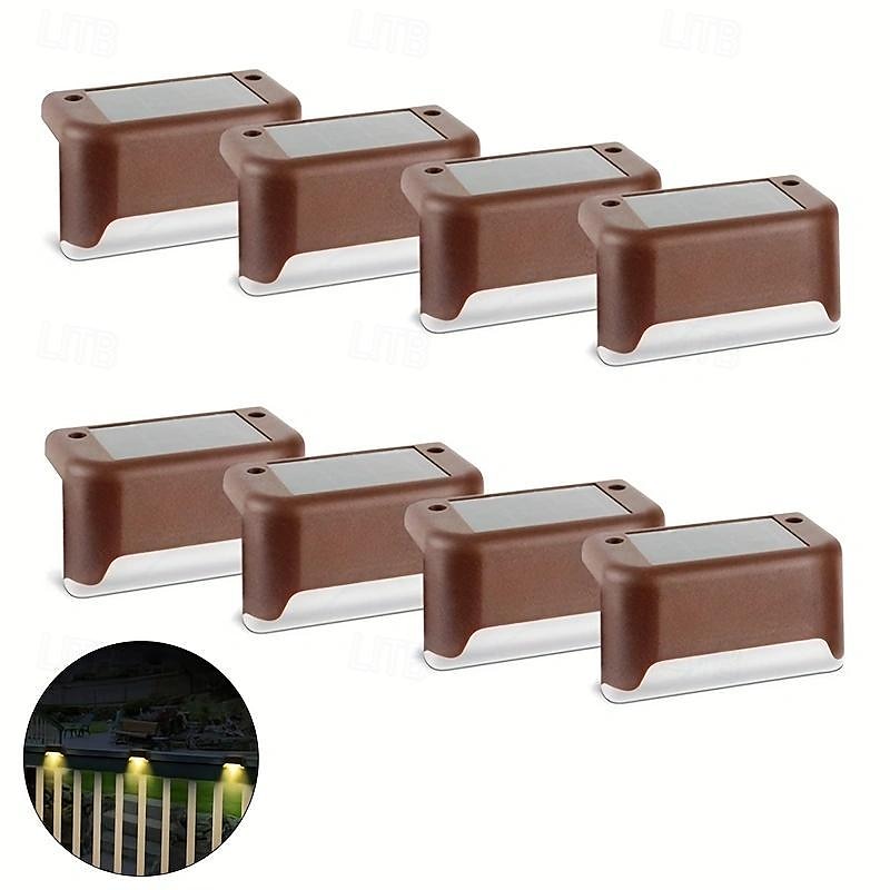 6db vízálló napelemes fedélzeti lámpák, kültéri led napelemes lépcsőlámpák korláthoz, fedélzethez, teraszhoz, udvarhoz, oszlophoz, kerítéshez, lépcsőhöz és felhajtóhoz (meleg fény/fehér fény) 2026 - $14.99 –P9