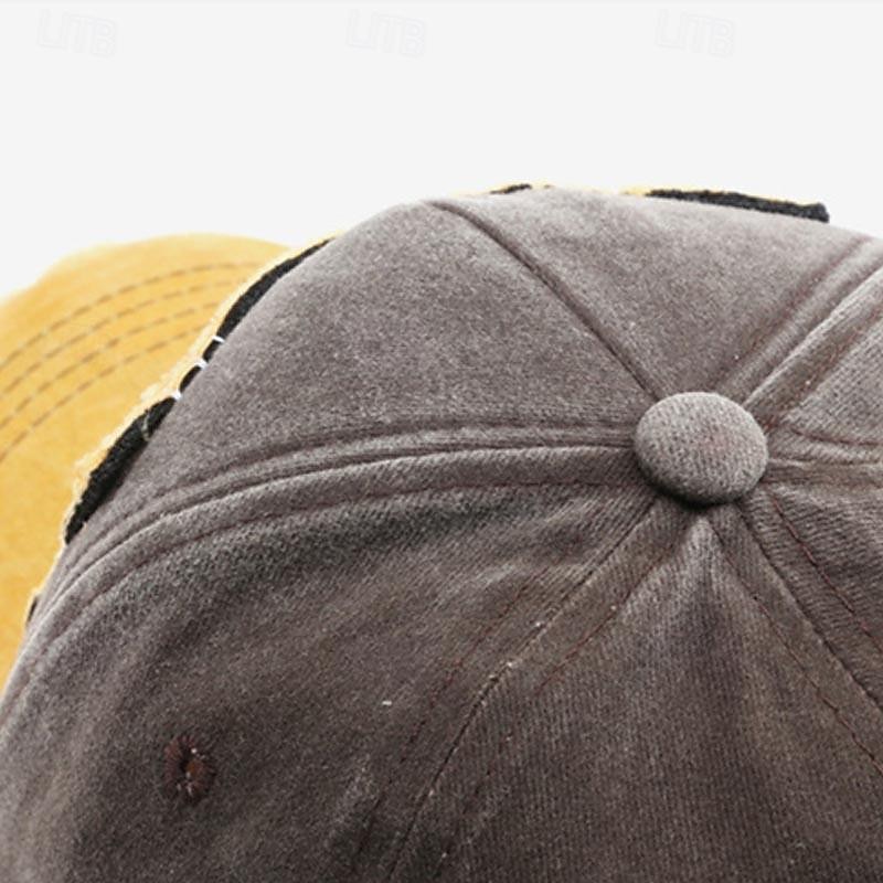 Herren Cap Basecap Sonnenhut Kappe Schwarz Kaki Baumwolle Bestickt Modisch Brautkleider schlicht Strasse Täglich Buchstabe Einstellbar Sonnenschutz Atmungsaktiv 2025 - $8.49 –P9
