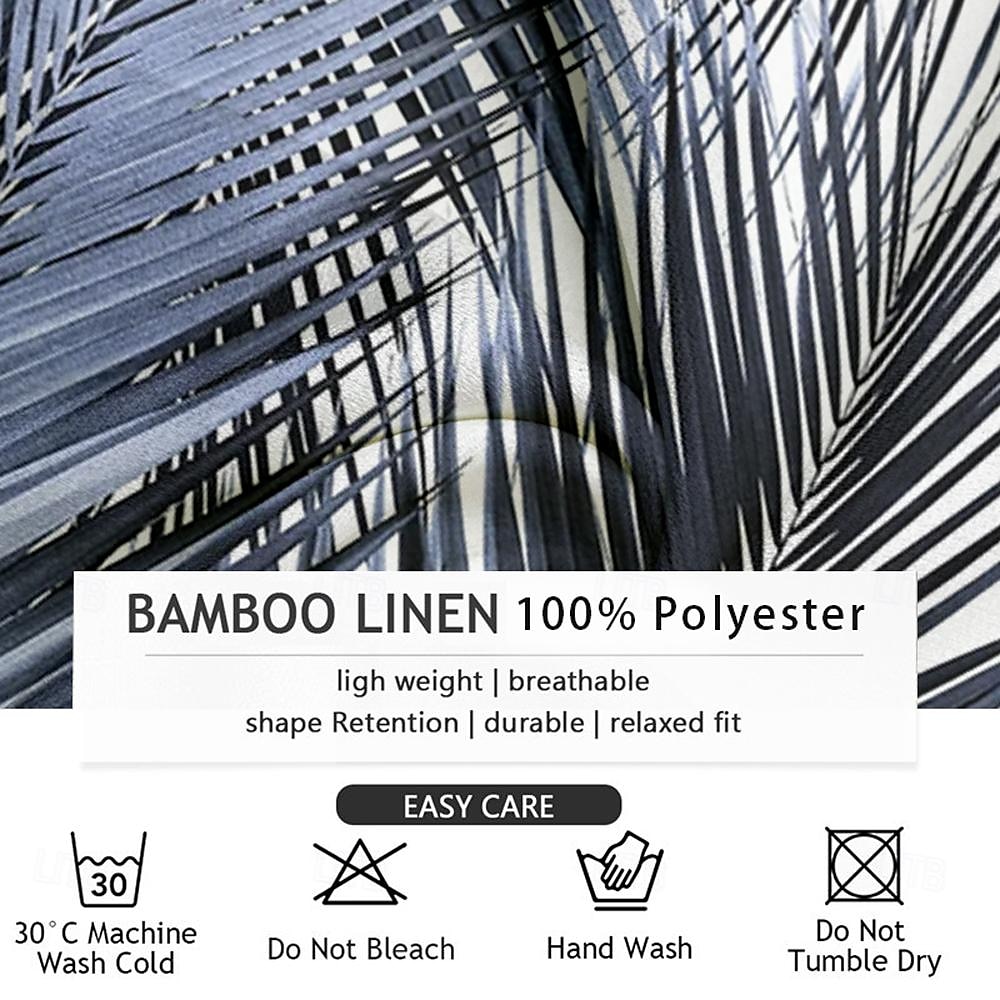 Homens Folha de palmeira camisa de botão Manga Curta Havaiana Casual Recorrer Ao ar livre Casual Feriado Verão Primavera Aberto para a Lateral Imprimir Amarelo Azul Rosa / Roxo Verde de 2025 por $24.99 –P3