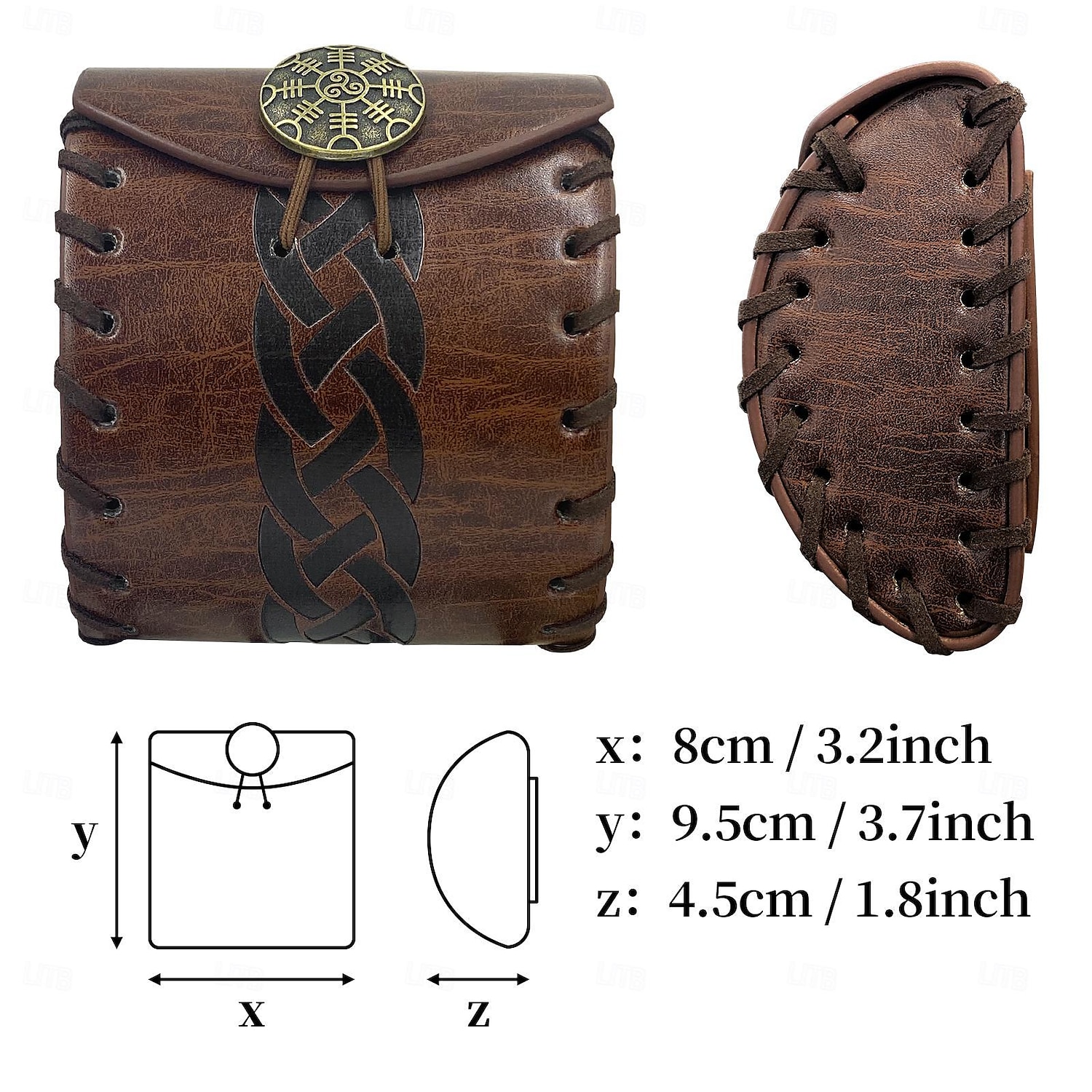 Punk y gótico Medieval siglo 17 bolsa Bolsa de cinturón Bolsa de dados caballero celta élfico Hombre Mujer Unisexo Celta Vikingo Carnaval Mascarada Víspera de Todos los Santos Mascarada Adulto Maleta 2025 - $19.49 –P11