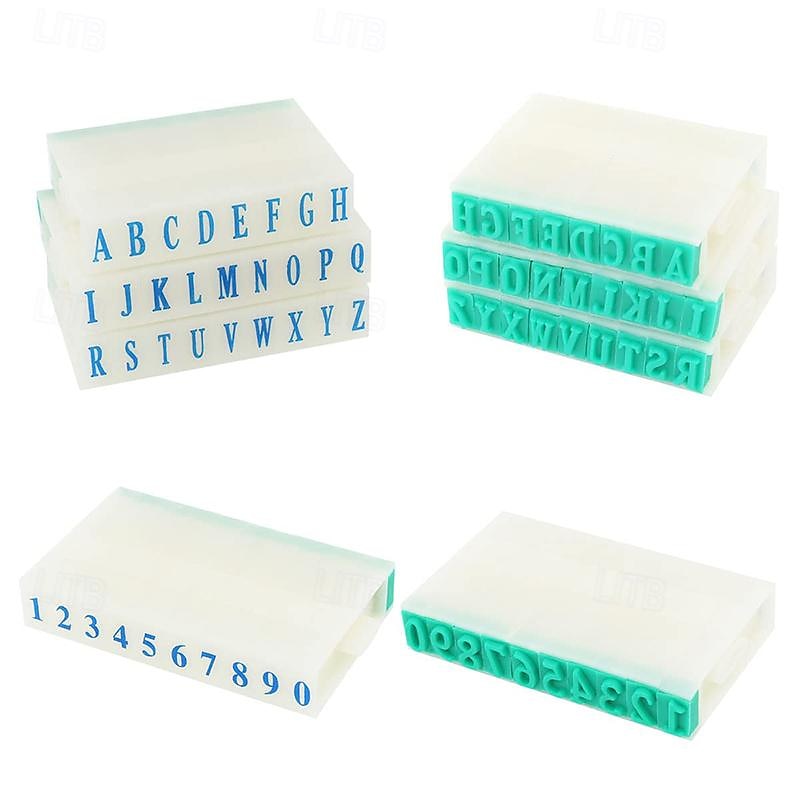 2 Sets abnehmbarer Zahlen-Buchstabenstempel, Alphabet-Kombinationssatz A-Z, Ziffern 0-9 für Kartenanhänger, Scrapbook, Basteln, Unterrichten 2025 - $11.99 –P1