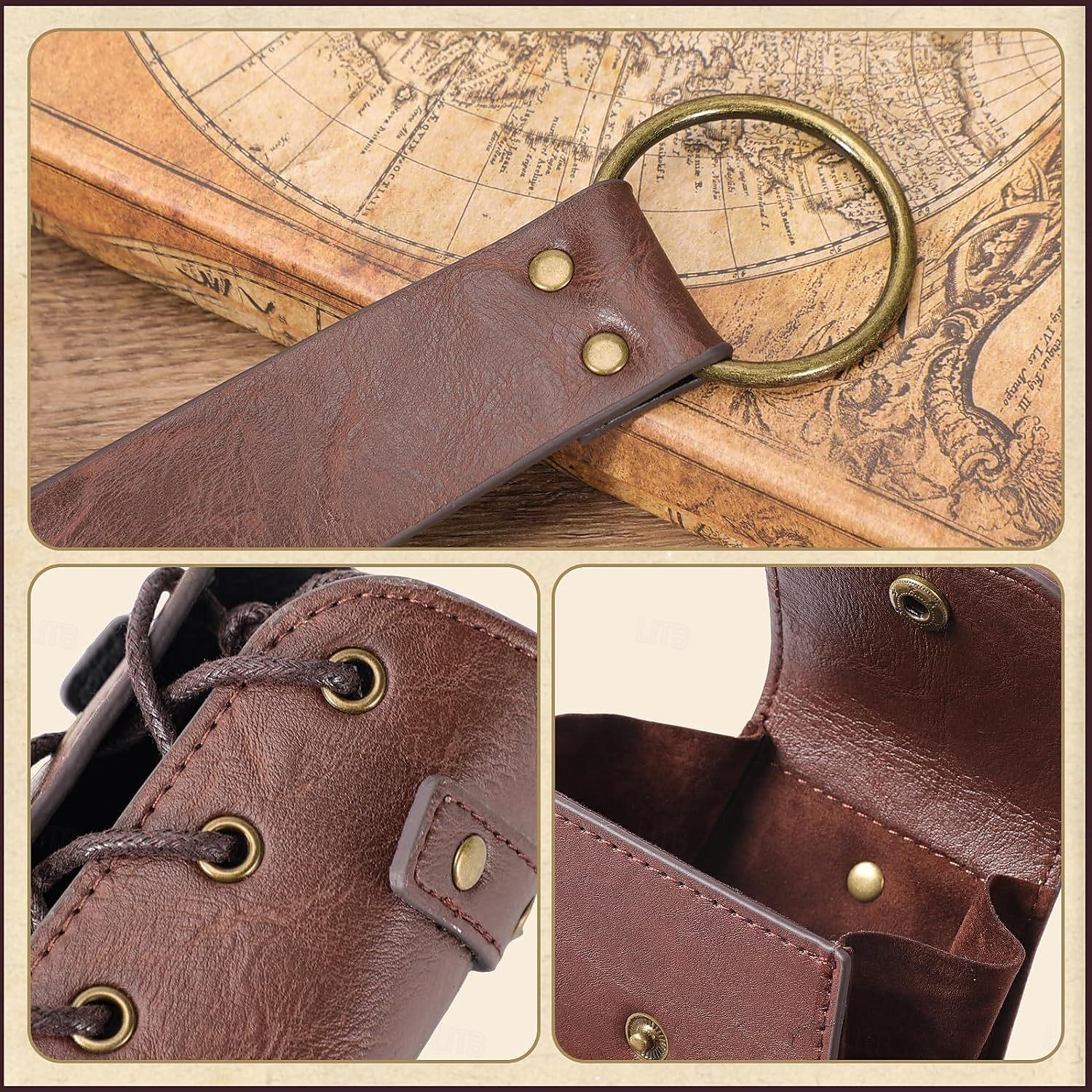 Retro Antiguo Medieval Renacimiento Armas y Armaduras Cinturón Vaina Vikingo Ranger Valhalla Hombre Mujer Víspera de Todos los Santos Carnaval Rendimiento LARP Adultos Cinturón Guardabrazos vaina 2025 - $38.99 –P4