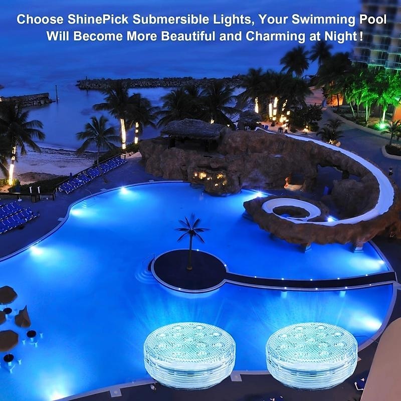 1/2/4 Pcs, Submersible LED Pool Lights with Infrared Sensor, Waterproof Underwater Pool Lights for Inground Pool ,Color Changing Underwater Lights for Ponds Battery Operated 2025 - $13.49 –P1