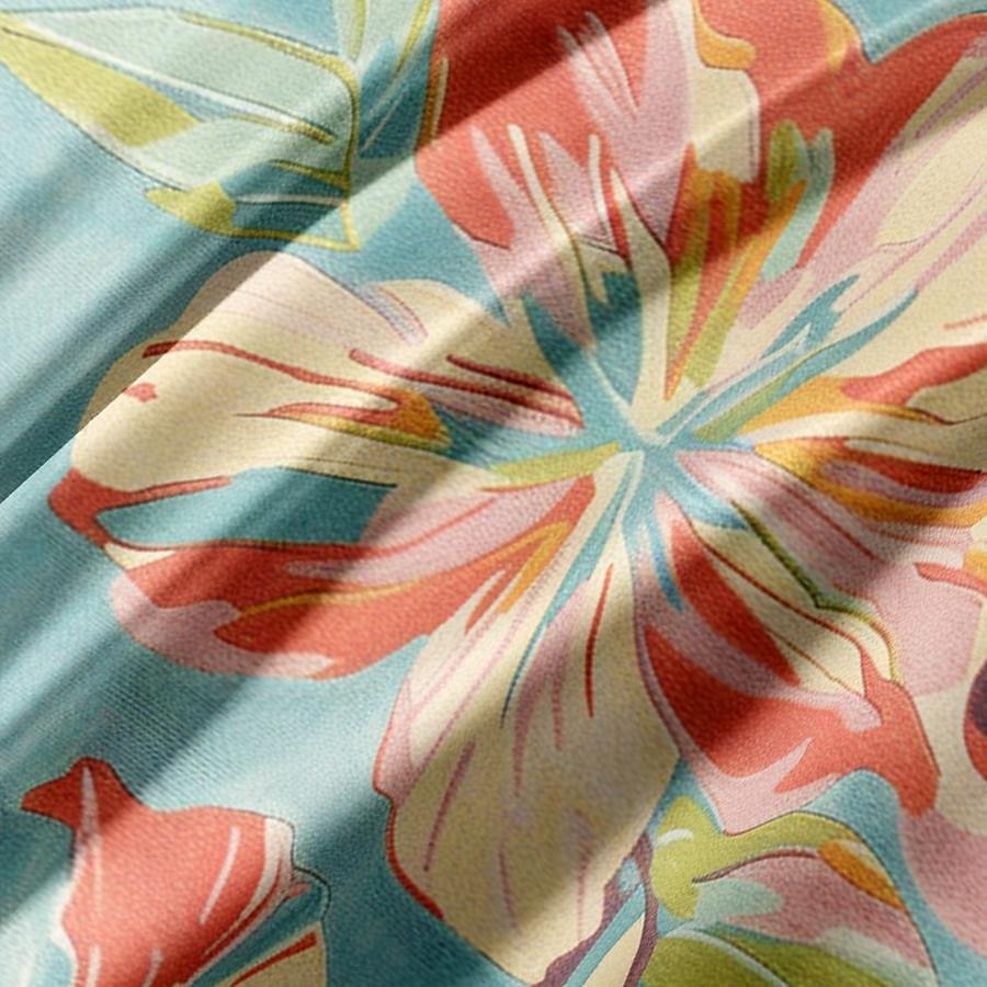 100 % bomull blommigt färgglatt bläck påslakan 3-delat set för sommar mjuk hudvänlig långvarig hotellsäng bekväma set 1 påslakan 2 örngott 2025 - $60.99 –P14