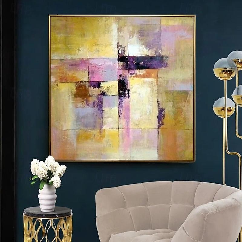 abstraktes goldenes Ölgemälde auf Leinwand, handgefertigt, modernes Ölgemälde, handgemalt, großes abstraktes Ölgemälde, Wandkunst, Gemälde für die Heimdekoration 2025 - $125.99 –P2