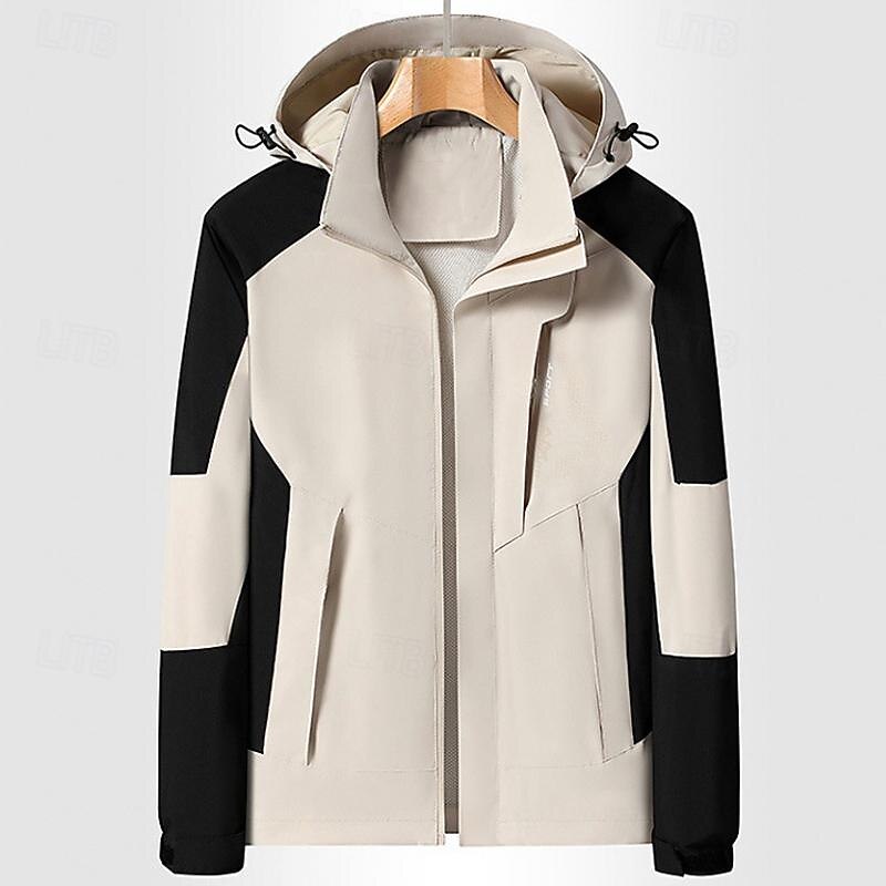 Per uomo Giacca da sci All'aperto Color Block Impermeabile Antivento Felpa con cappuccio Cappotto di neve Cappotto da sci Viaggi Nero Giallo Blu Cachi del 2025 a $39.99 –P1