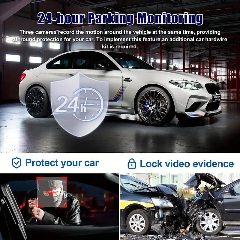 Car Car Recorder 4K Full UHD Car Camera Front and Rear Car Car Recorder with Night Vision 24 Hour Parking Mode WDR Motion Detection 2025 - $41.99 –P6