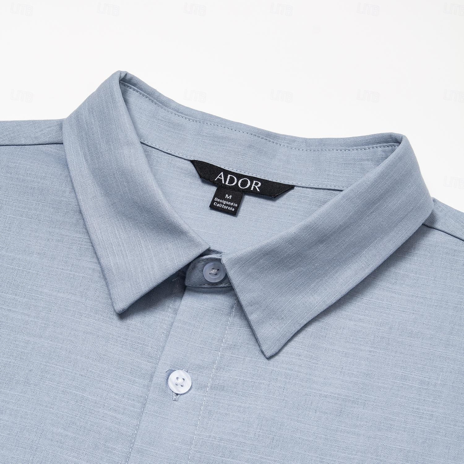 Per uomo Parola / Frase Camicia in cotone e lino Camicia con Bottoni Manica Corta Casual Casuale Athleisure Estate Collo ripiegato Bottoni Blu Grigio del 2025 a $5.49 –P7