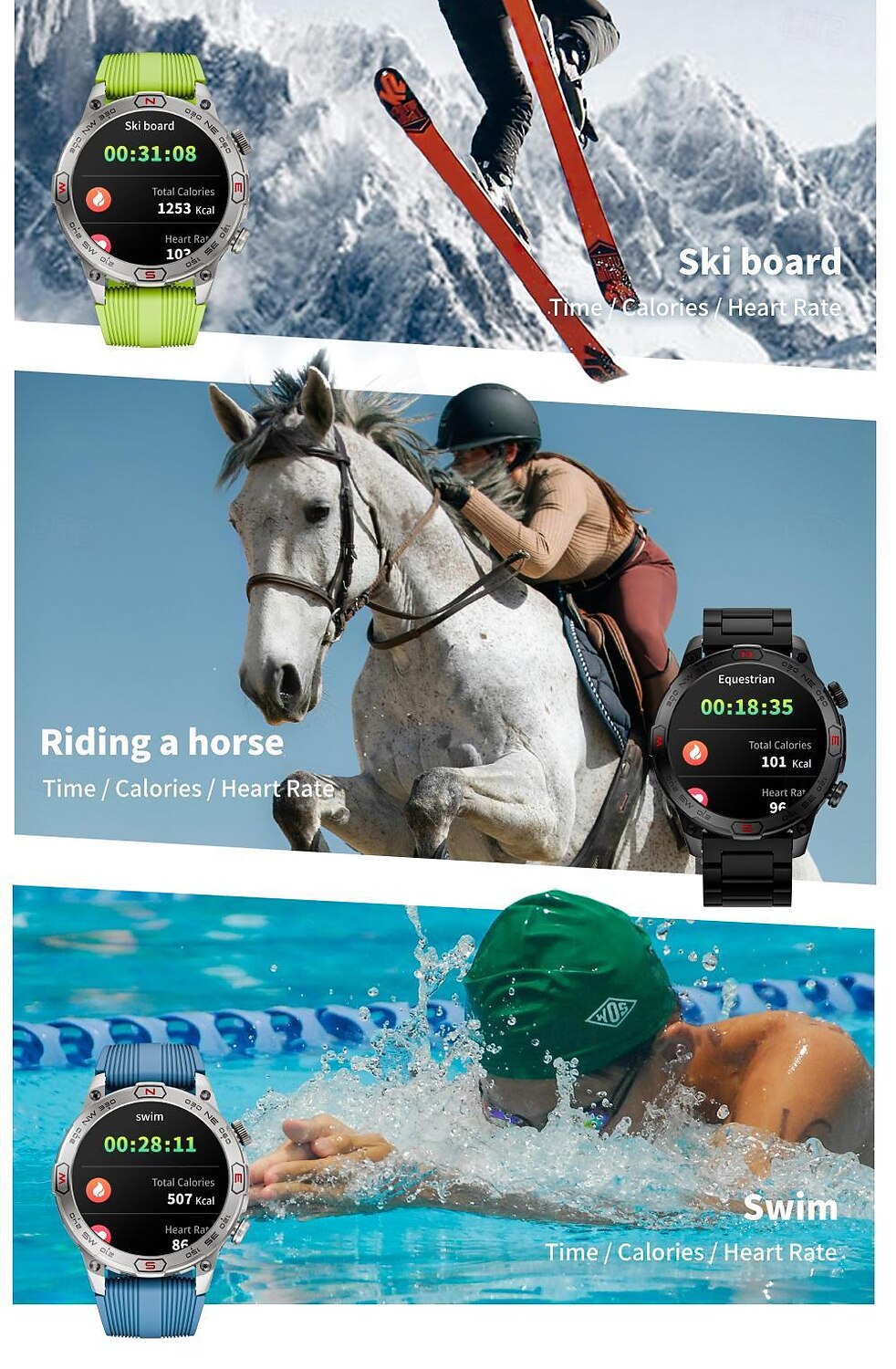 LOKMAT ZEUS 7 PRO Smart Watch 1.43 inch Smartwatch Fitness Running Watch Bluetooth Pedometer Call Reminder Activity Tracker Compatible with Android iOS Women Men Long Standby Hands-Free Calls 2025 - $57.99 –P16
