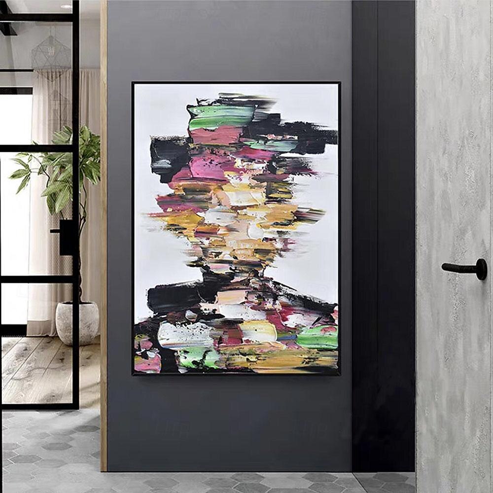 Woman face Canvas oil painting wall Art Colorful Woman Face Art ...