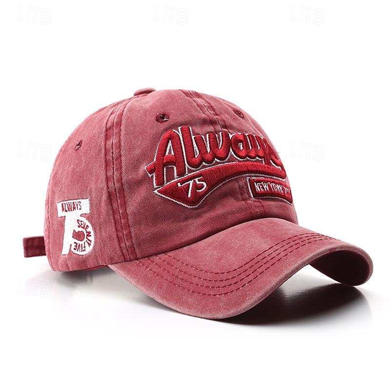 Herr Basebollkeps Solhatt Trucker Hat Svart Gul Bomull Broderad Mode Ledigt Gata Dagligen Bokstav Justerbara Solskyddskräm Andningsfunktion 2025 - €6.99 –P4