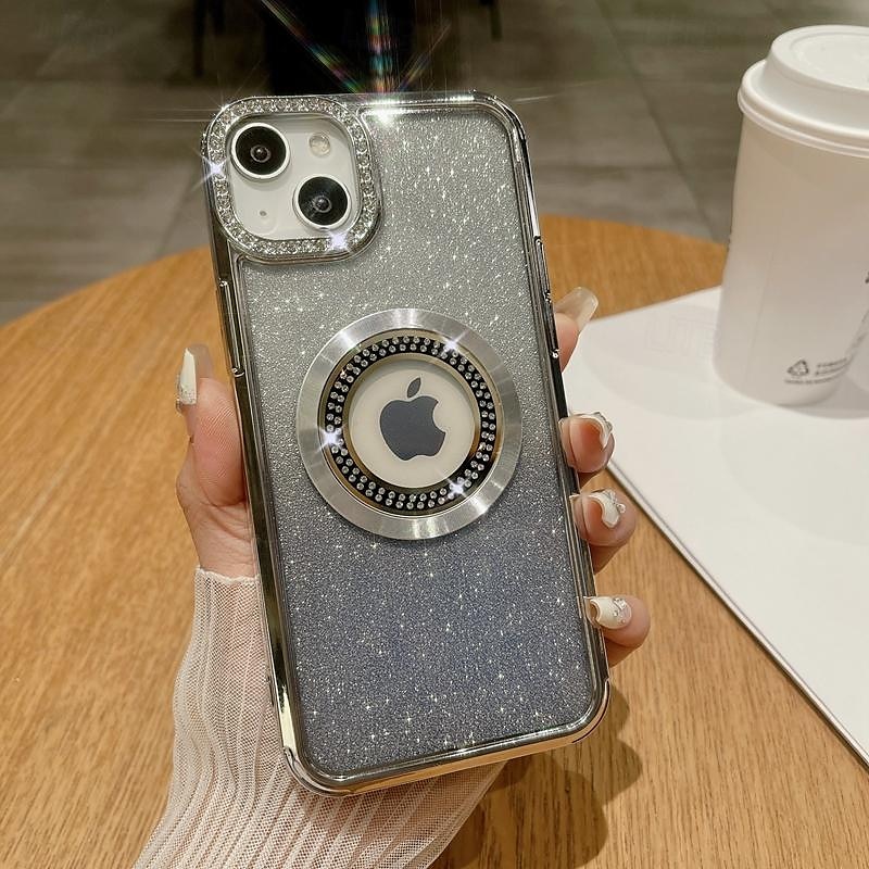 2025年 電話 ケース 用途 iPhone 16 iPhone 15 プロマックスプラス iPhone 14 13 12 11 Pro Max Plus バックカバー ワイヤレス充電をサポート ブリンブリングリッターシャイニー 耐衝撃 TPU 仕上げ  コレクション – $18.99 –P8